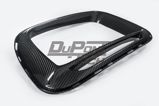 Porsche 991.1 Carrera Base/S/T/4/4S/Targa 4/ Targa 4S/GTS/Turbo/Turbo S/GT3/GT3RS 2012 2013 2014 2015 2016 & 991.2 Carrera Base/S/T/4/4S/Targa 4/ Targa 4S/GTS/Turbo/Turbo S 2017 2018 2019 (designed to be installed on DuPont Tech GT2RS conversion front bumper ONLY) with Aftermarket Parts - GT2RS Conversion Style DRL Fog Light Surround Trim Dry Pre-preg Carbon Fiber from Dupont Tech