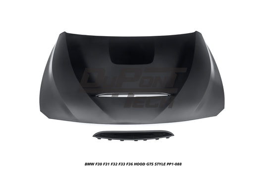 BMW 3 Series 320/328/330/340/M340 F30 F31 2013 2014 2015 2016 2017 2018 2019 2020 & 4 Series 428/430/435/440 F32 F33 F36 2014 2015 2016 2017 2018 2019 2020 with Aftermarket Parts - GTS Style Hood Metal from DuPont Tech