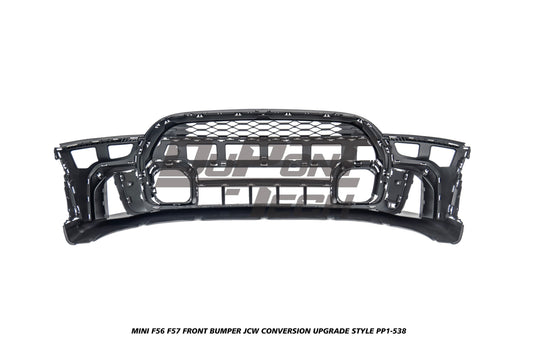 MINI Cooper JCW (John Cooper Works) S Base F56 F57 Pre-LCI 2014 2015 2016 2017 2018 with Aftermarket Parts - JCW Conversion Upgrade Style Front Bumper PP Polypropylene from DuPont Tech