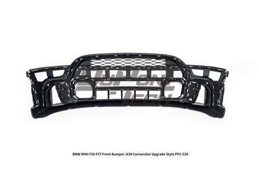 MINI Cooper JCW (John Cooper Works) S Base F56 F57 Pre-LCI 2014 2015 2016 2017 2018 with Aftermarket Parts - JCW Conversion Upgrade Style Front Bumper PP Polypropylene from DuPont Tech
