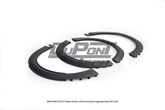 MINI Cooper JCW (John Cooper Works) S Base F56 F57 Pre-LCI 2014 2015 2016 2017 2018 with Aftermarket Parts - JCW Conversion Upgrade Style Wheel Arches PP Polypropylene from DuPont Tech