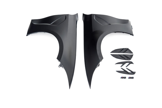 BMW 3 Series M340i 330i (Fits Both Pre-LCI & LCI) G20 2019-ON with Aftermarket Parts - M3 Conversion Upgrade Style Front Fenders Aluminum from DuPont Tech