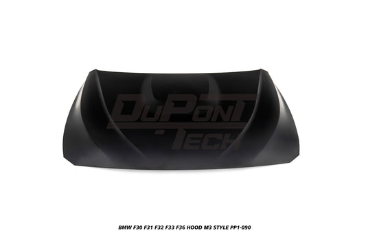 BMW 3 Series 320/328/330/340/M340 F30 F31 2013 2014 2015 2016 2017 2018 2019 2020 & 4 Series 428/430/435/440 F32 F33 F36 2014 2015 2016 2017 2018 2019 2020 with Aftermarket Parts - M3 Style Hood Metal from DuPont Tech
