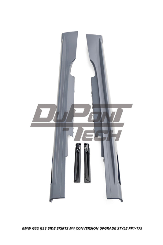 BMW 4 Series M440i 430i G22 G23 2020-ON with Aftermarket Parts - M4 Conversion Upgrade Style Side Skirts PP Polypropylene from DuPont Tech