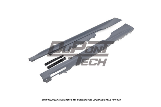 BMW 4 Series M440i 430i G22 G23 2020-ON with Aftermarket Parts - M4 Conversion Upgrade Style Side Skirts PP Polypropylene from DuPont Tech