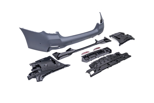 BMW 5 Series M550i 540i 530i G30 G31 LCI 2021 2022 2023 with Aftermarket Parts - M5 Style Rear Bumper PP Polypropylene from DuPont Tech