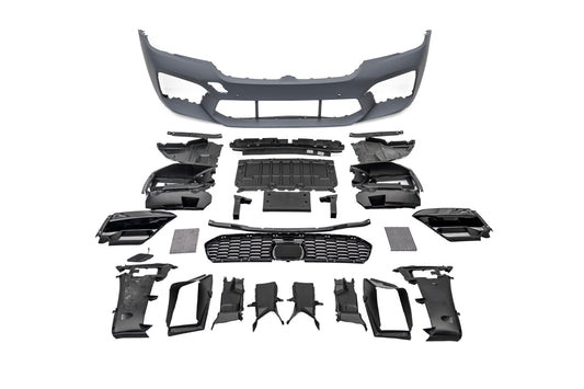 BMW 5 Series M550i 540i 530i G30 G31 LCI 2021-2023 with Aftermarket Parts - M5 Style Front Bumper PP Polypropylene from DuPont Tech