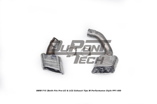 BMW X5 xDrive50i eDrive F15 (Both Fits Pre-LCI & LCI) 2014 2015 2016 2017 2018 with Aftermarket Parts - M Performance Style Exhaust Tips Stainless Steel from DuPont Tech