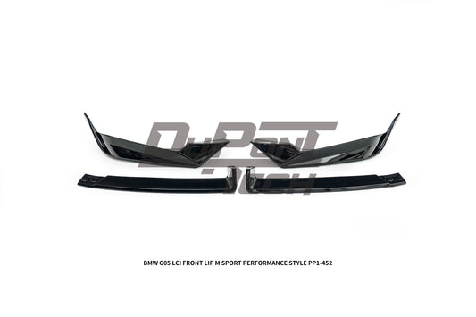 BMW X5 M60i s/x Drive 40i (With M-Package Bumper, does not fit base model) G05 LCI 2024-ON with Aftermarket Parts - M Performance Style Front Lip ABS from DuPont Tech