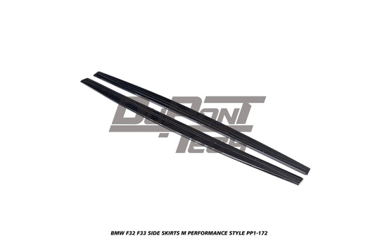 BMW 4 Series 440i 435i 430i 428i 420i 418i 435d 430d 425d 420d 418d (with M-package rocker panel) F32 F33 2014 2015 2016 2017 2018 2019 2020 with Aftermarket Parts - M Performance Style Side Skirts ABS from DuPont Tech