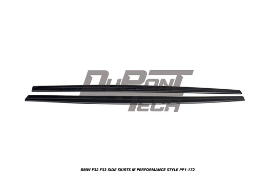 BMW 4 Series 440i 435i 430i 428i 420i 418i 435d 430d 425d 420d 418d (with M-package rocker panel) F32 F33 2014 2015 2016 2017 2018 2019 2020 with Aftermarket Parts - M Performance Style Side Skirts ABS from DuPont Tech