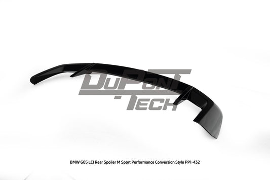 BMW X5 M60i s/x Drive 40i xDrive 50e G05 LCI 2024-ON with Aftermarket Parts - M Sport Performance Style Rear Spoiler ABS from DuPont Tech