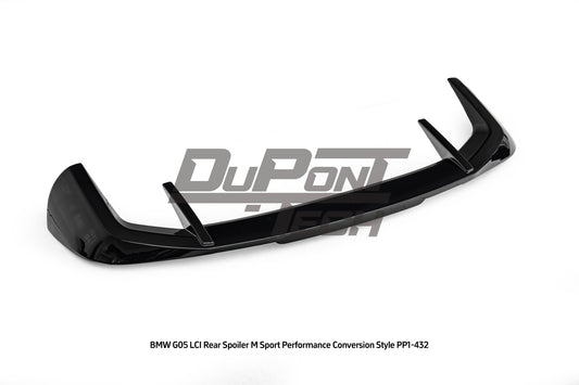 BMW X5 M60i s/x Drive 40i xDrive 50e G05 LCI 2024-ON with Aftermarket Parts - M Sport Performance Style Rear Spoiler ABS from DuPont Tech