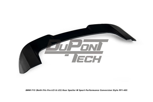 BMW X5 M50d xDrive50i eDrive F15 (Both Fits Pre-LCI & LCI) 2014 2015 2016 2017 2018 with Aftermarket Parts - M Sport Performance Conversion Style Rear Spoiler ABS from DuPont Tech