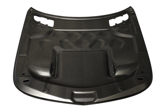 Mercedes Benz AMG GT GTS GTC GTR Pro C190 2016 2017 2018 2019 2020 2021 with Aftermarket Parts - Black Series Conversion Style Hood PP Polypropylene / Dry Pre-preg Carbon Fiber from DuPont Tech