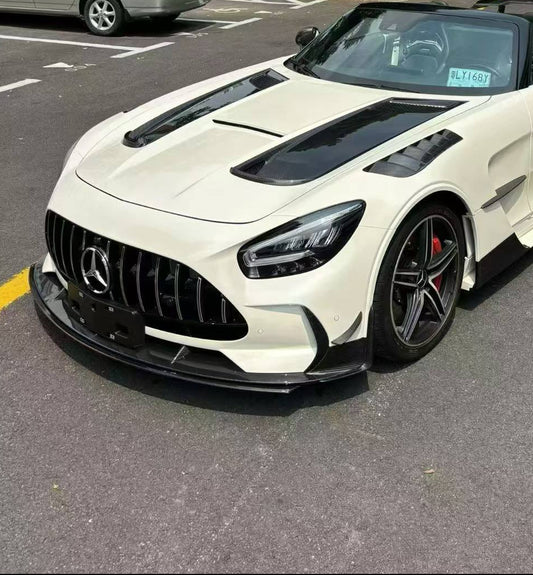 Mercedes Benz AMG GT GTS C190 2016 2017 2018 2019 2020 2021 with Aftermarket Parts - Black Series Conversion Style Stage 2 Lower Front Lip Polypropylene / Dry Pre-preg Carbon Fiber from DuPont Tech