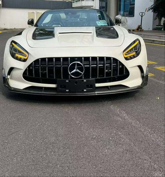 Mercedes Benz AMG GT GTS C190 2016 2017 2018 2019 2020 2021 with Aftermarket Parts - Black Series Conversion Style Stage 2 Lower Front Lip Polypropylene / Dry Pre-preg Carbon Fiber from DuPont Tech
