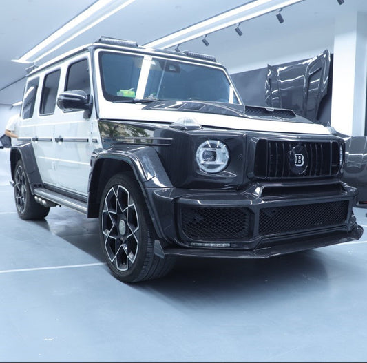 Mercedes Benz G-Class G63 AMG G550 W463A W464 2019 2020 2021 2022 2023 2024 with Aftermarket Parts - BRBS B800 Style B900 Upgrade Package Dry Pre-preg Carbon Fiber from DuPont Tech