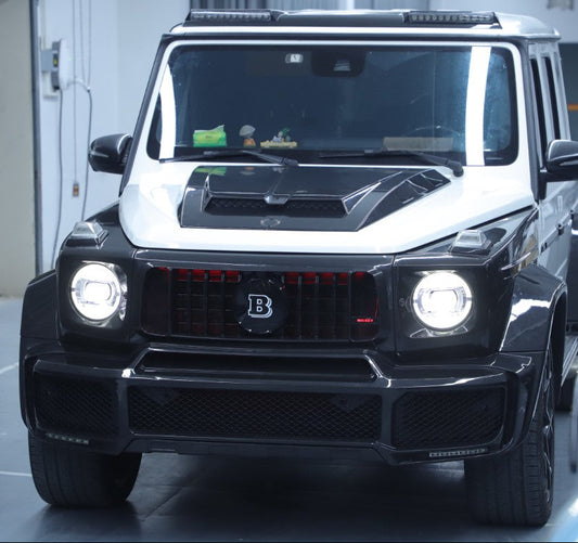 Mercedes Benz G-Class G63 AMG G550 W463A W464 2019 2020 2021 2022 2023 2024 with Aftermarket Parts - BRBS B800 Style Front Bumper Dry Pre-preg Carbon Fiber from DuPont Tech