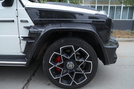 Mercedes Benz G-Class G63 AMG G550 W463A W464 2019 2020 2021 2022 2023 2024 with Aftermarket Parts - BRBS B800 Style Fender Flare Vents Trims Dry Pre-preg Carbon Fiber from DuPont Tech