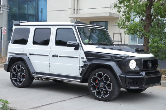 Mercedes Benz G-Class G63 AMG G550 W463A W464 2019 2020 2021 2022 2023 2024 with Aftermarket Parts - BRBS B800 Style Fender Flare Vents Trims Dry Pre-preg Carbon Fiber from DuPont Tech