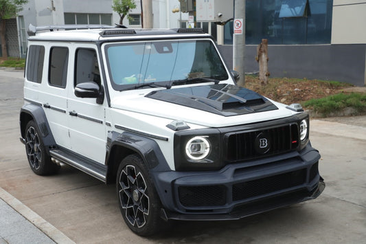 Mercedes Benz G-Class G63 AMG G550 W463A W464 2019 2020 2021 2022 2023 2024 with Aftermarket Parts - BRBS B900 Style Front Lip Dry Pre-preg Carbon Fiber from DuPont Tech
