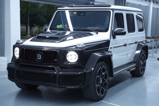 Mercedes Benz G-Class G63 AMG G550 W463A W464 2019 2020 2021 2022 2023 2024 with Aftermarket Parts - BRBS B800 Style Roof Mounted Light Bar LEDs Dry Pre-preg Carbon Fiber from DuPont Tech
