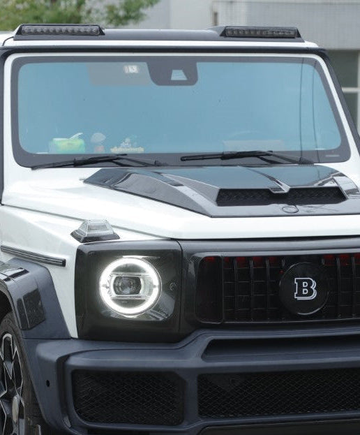 Mercedes Benz G-Class G63 AMG G550 W463A W464 2019 2020 2021 2022 2023 2024 with Aftermarket Parts - BRBS B800 Style Roof Mounted Light Bar LEDs Dry Pre-preg Carbon Fiber from DuPont Tech