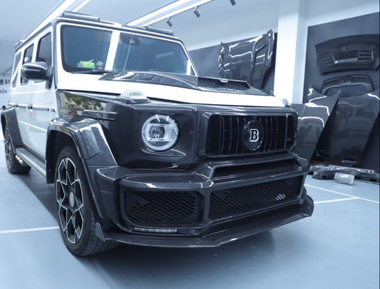Mercedes Benz G-Class G63 AMG G550 W463A W464 2019 2020 2021 2022 2023 2024 with Aftermarket Parts - BRBS B800 Style Widebody Wheel Arches Fender Flares Dry Pre-preg Carbon Fiber from DuPont Tech