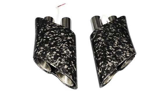 Mercedes Benz G-Class G63 AMG G550 W463A W464 2019 2020 2021 2022 2023 2024 with Aftermarket Parts - BRBS B900 Style Exhaust Tips Dry Pre-preg Carbon Fiber from DuPont Tech