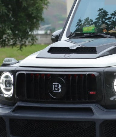 Mercedes Benz G-Class G63 AMG G550 W463A W464 2019 2020 2021 2022 2023 2024 with Aftermarket Parts - BRBS B900 Style Front Grill Surround Overlay Dry Pre-preg Carbon Fiber from DuPont Tech