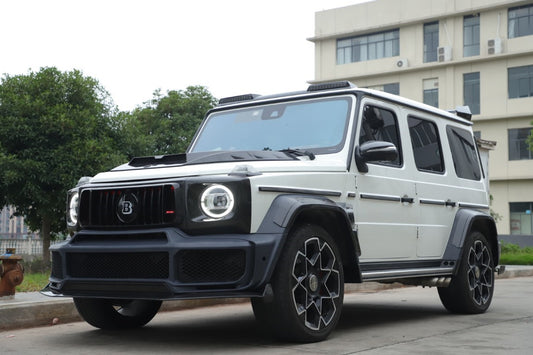 Mercedes Benz G-Class G63 AMG G550 W463A W464 2019 2020 2021 2022 2023 2024 with Aftermarket Parts - BRBS B900 Style Front Grill Surround Overlay Dry Pre-preg Carbon Fiber from DuPont Tech