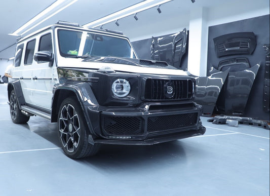 Mercedes Benz G-Class G63 AMG G550 W463A W464 2019 2020 2021 2022 2023 2024 with Aftermarket Parts - BRBS B900 Style Wheel Arches Dry Pre-preg Carbon Fiber from DuPont Tech