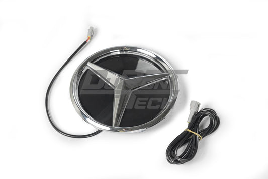 Mercedes Benz GL-Class GLS63 AMG GL450 GL550 X166 2013 2014 2015 2016 2017 with Aftermarket Parts - V2 Silver Chrome Mercedes Benz Light Up Emblem Illuminated Star Light ABS from DuPont Tech