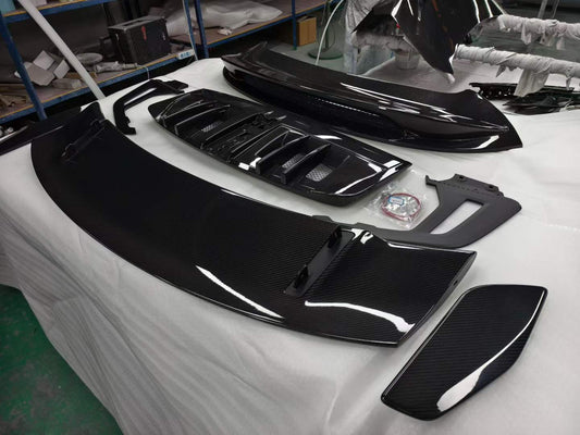 Porsche 911 992.1 Carerra Base/S/T/4/4S/4S/GTS/Turbo/Turbo S 2020 2021 2022 2023 2024 & 911 992.2 Carerra Base/S/T/4/4S/GTS/Turbo/Turbo S 2025-ON with Aftermarket Parts - GT3 V1 Style Rear Wing Dry Pre-preg Carbon Fiber from DuPont Tech
