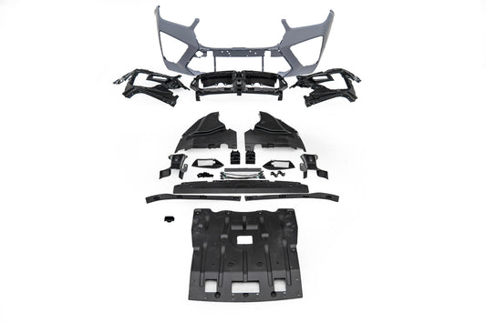 BMW X5 M60i s/x Drive 40i xDrive 50e G05 LCI 2024-ON with Aftermarket Parts - X5M Conversion Upgrade Style Front Bumper PP Polypropylene from DuPont Tech