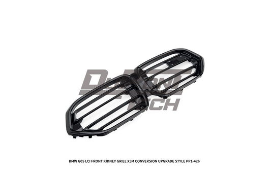 BMW X5 M60i s/x Drive 40i xDrive 50e G05 LCI 2024-ON with Aftermarket Parts - X5M Conversion Upgrade Style Front Kidney Grill ABS from DuPont Tech