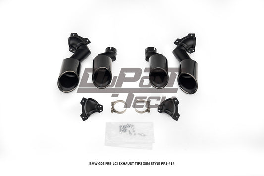 BMW X5 G05 M50i x/s Drive 40i Pre-LCI 2019 2020 2021 2022 2023 with Aftermarket Parts - X5M Style Exhaust Tips Stainless Steel from DuPont Tech