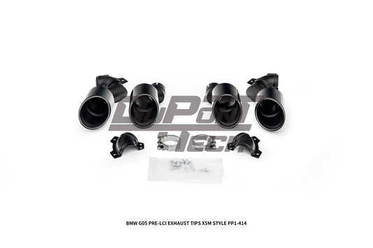 BMW X5 G05 M50i x/s Drive 40i Pre-LCI 2019 2020 2021 2022 2023 with Aftermarket Parts - X5M Style Exhaust Tips Stainless Steel from DuPont Tech