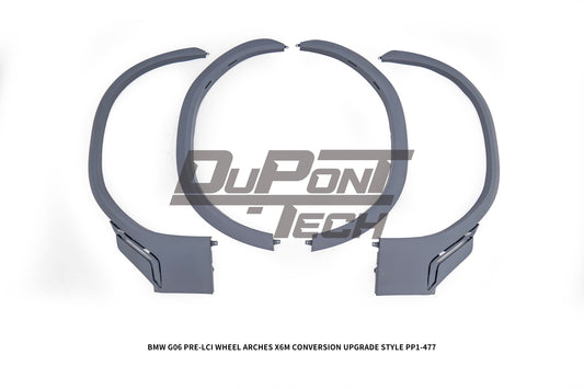BMW X6 M50i x/s Drive40i G06 Pre-LCI 2020 2021 2022 2023 with Aftermarket Parts - X6M Conversion Upgrade Style Wheel Arches PP Polypropylene from DuPont Tech