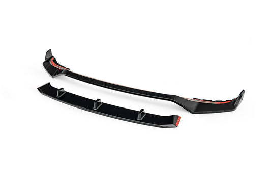 BMW X5 M50i s/x Drive 40i (With M-Package Bumper, does not fit base model) G05 Pre-LCI 2019 2020 2021 2022 2023 with Aftermarket Parts - Black Warrior Style Front Lip ABS from DuPont Tech