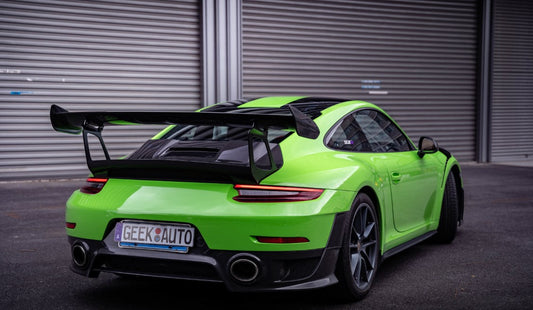 Porsche 991.1 Carrera Base/S/T 2012 2013 2014 2015 2016 & 991.2 Carrera Base/S/T 2017 2018 2019 (designed to be installed on DuPont Tech GT2RS conversion rear bumper ONLY) with Aftermarket Parts - GT2RS Conversion Style Rear Diffuser Dry Pre-preg Carbon Fiber from Dupont Tech