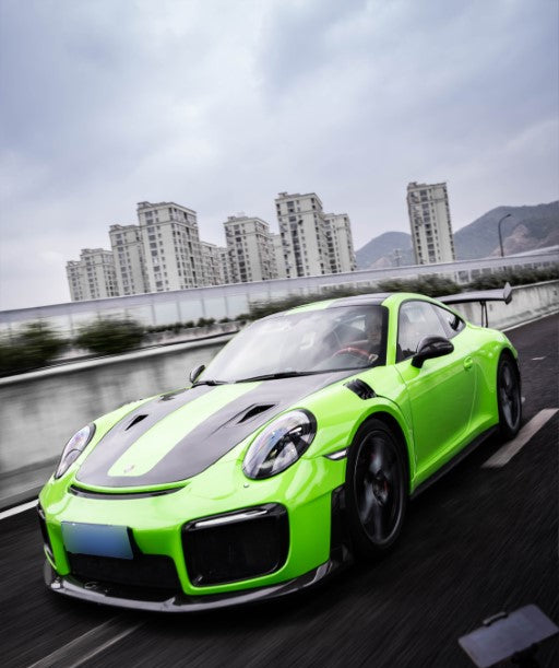 Porsche 991.1 Carrera Base/S/T/4/4S/Targa 4/ Targa 4S/GTS/Turbo/Turbo S/GT3/GT3RS 2012 2013 2014 2015 2016 & 991.2 Carrera Base/S/T/4/4S/Targa 4/ Targa 4S/GTS/Turbo/Turbo S 2017 2018 2019 (designed to be installed on DuPont Tech GT2RS conversion front bumper ONLY) with Aftermarket Parts - GT2 Conversion Style Front Lip Dry Pre-preg Carbon Fiber from Dupont Tech