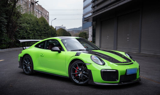 Porsche 991.1 Carrera Base/S/T/4/4S/Targa 4/ Targa 4S/GTS/Turbo/Turbo S/GT3/GT3RS 2012 2013 2014 2015 2016 & 991.2 Carrera Base/S/T/4/4S/Targa 4/ Targa 4S/GTS/Turbo/Turbo S 2017 2018 2019 (designed to be installed on DuPont Tech GT2RS conversion front bumper ONLY) with Aftermarket Parts - GT2 Conversion Style Front Lip Dry Pre-preg Carbon Fiber from Dupont Tech