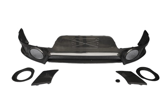 Porsche 991.1 Carrera Base/S/T 2012 2013 2014 2015 2016 & 991.2 Carrera Base/S/T 2017 2018 2019 (designed to be installed on DuPont Tech GT2RS conversion rear bumper ONLY) with Aftermarket Parts - GT2RS Conversion Style Rear Diffuser Dry Pre-preg Carbon Fiber from Dupont Tech