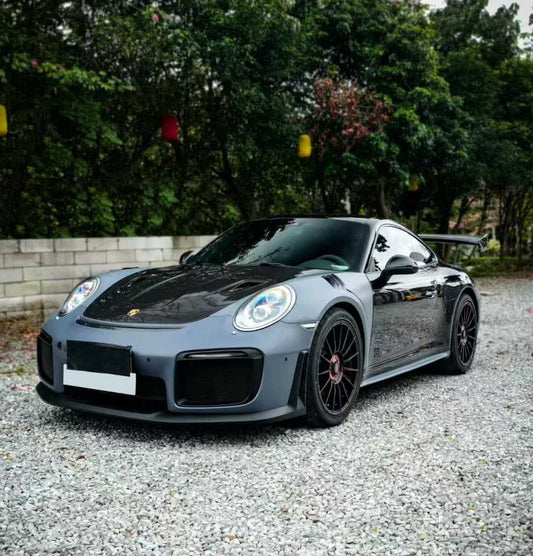 Porsche 911 991.1 Carrera Base/S/T/4/4S/Targa 4/Targa 4S/GTS/GT3/GT3RS/Turbo/Turbo S/GT3/GT3RS 2012 2013 2024 2015 2016 & 991.2 Carrera Base/S/T/4/4S/Targa 4/Targa 4S/GTS/GT3/GT3RS/Turbo/Turbo S 2017 2018 2019 with Aftermarket Parts – GT2RS Conversion Style Front Bumper & Trims PP Polypropylene / Dry Pre-preg Carbon Fiber from Dupont Tech