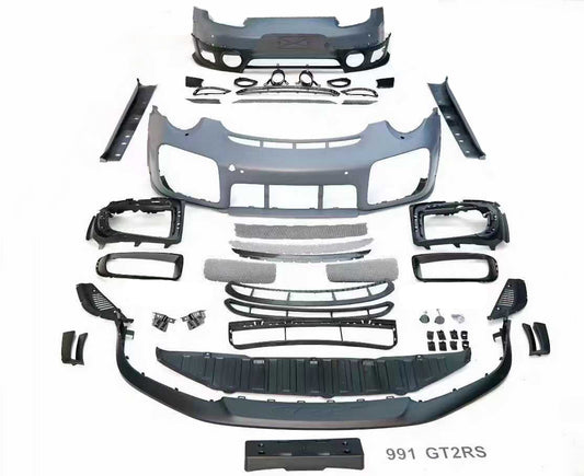 Porsche 911 991.1 Carrera Base/S/T/4/4S/Targa 4/Targa 4S/GTS/GT3/GT3RS/Turbo/Turbo S/GT3/GT3RS 2012 2013 2024 2015 2016 & 991.2 Carrera Base/S/T/4/4S/Targa 4/Targa 4S/GTS/GT3/GT3RS/Turbo/Turbo S 2017 2018 2019 with Aftermarket Parts – GT2RS Conversion Style Front Bumper & Trims PP Polypropylene / Dry Pre-preg Carbon Fiber from Dupont Tech