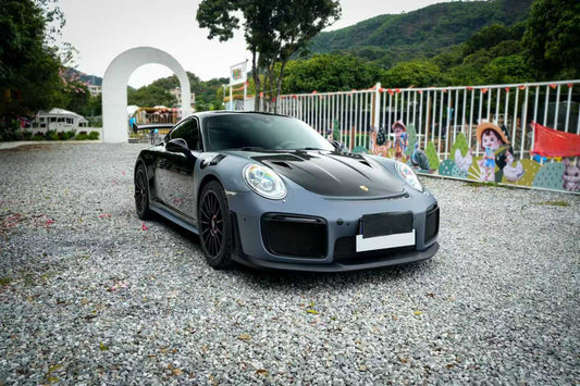 Porsche 911 991.1 Carrera Base/S/T/4/4S/Targa 4/Targa 4S/GTS/GT3/GT3RS/Turbo/Turbo S/GT3/GT3RS 2012 2013 2024 2015 2016 & 991.2 Carrera Base/S/T/4/4S/Targa 4/Targa 4S/GTS/GT3/GT3RS/Turbo/Turbo S 2017 2018 2019 with Aftermarket Parts – GT2RS Conversion Style Front Bumper & Trims PP Polypropylene / Dry Pre-preg Carbon Fiber from Dupont Tech