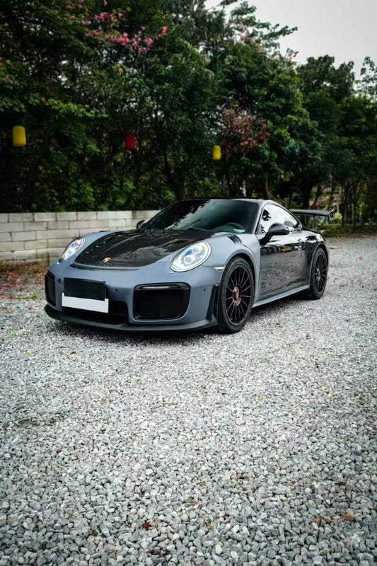 Porsche 911 991.1 Carrera Base/S/T 2012 2013 2014 2015 2016 & 991.2 Carrera Base/S/T 2017 2018 2019 with Aftermarket Parts – GT2RS Conversion Style Side Skirts PP Polypropylene