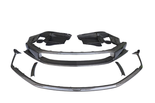 Porsche 911 992.1 Carerra Base/S/T/4/4S/Targa 4/Targa 4S/GTS/GT3/Turbo/Turbo S/ST 2020 2021 2022 2023 2024 & 911 992.2 Carerra Base/S/T/4/4S/Targa 4/Targa 4S/GTS/GT3/Turbo/Turbo S 2025-ON with Aftermarket Parts – GT2RS Conversion Style Front Bumper & Trims PP Polypropylene / Dry Pre-preg Carbon Fiber from Dupont Tech